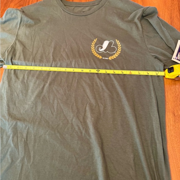 NWT Olive Green Montreal Expos Men's T-Shirt, size m - Picture 6 of 7